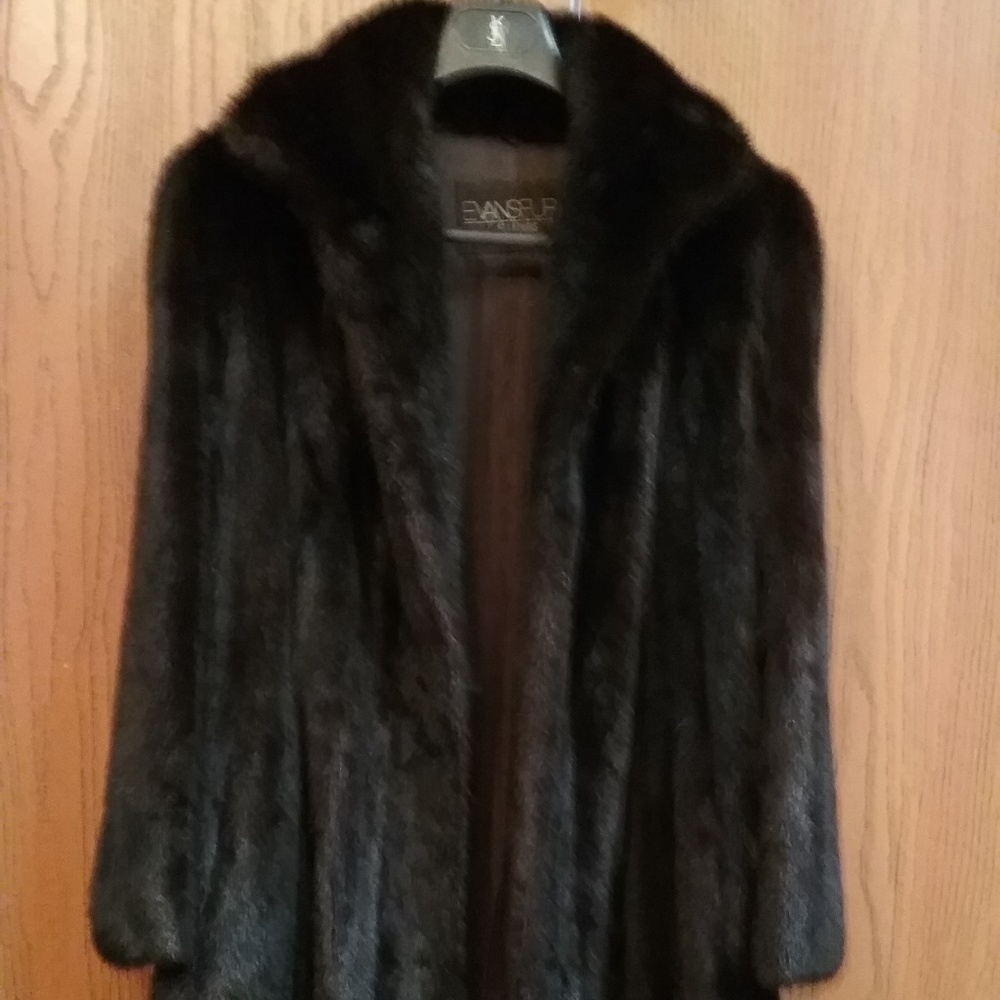 REAL BILL BLASS  3/4 LENGTH BLACK MINK COAT